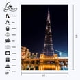 thumbnail image 2 of ABPHOTO Polyester 7x5ft City Night Scene Backdrop Dubai Photography Backdrop Burj Khalifa Tower Photography Background Studio Props, 2 of 5