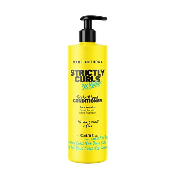 Marc Anthony Strictly Curls 3x Moisture Triple Blend Conditioner, 16 oz (Pump)