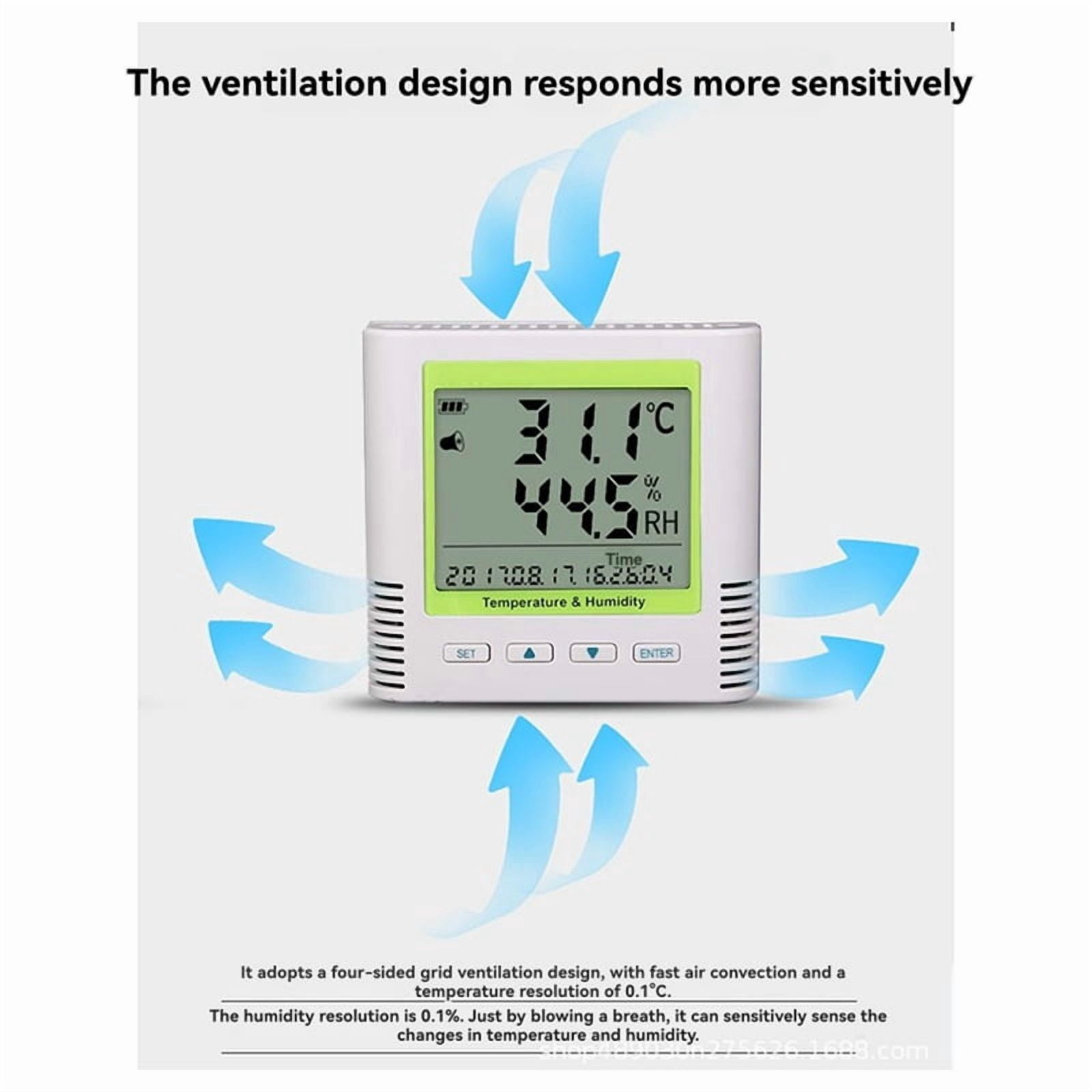 TH20BL Bluetooth Temperature and Humidity Recorder, Intelligent High- Barometric Temperature and Humidity Meter