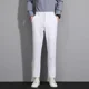 thumbnail image 3 of Pantalones de traje de hombre de talla grande Pantalones de verano rectos para hombre Negro Lujoso coreano Reseñas Muchas prendas de trabajo baratas 2024 Tela nueva en, 3 of 5
