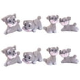 thumbnail image 4 of WEUVEB Grey Miniature Dog Statue 2.5in Resin Figurine for Home Decor Collectible, 4 of 8