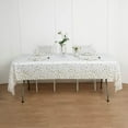 thumbnail image 5 of Efavormart 54" x 108" | Stars Sprinkled Plastic Tablecloth, Waterproof Rectangle Disposable Tablecloth - White/Gold, 5 of 11