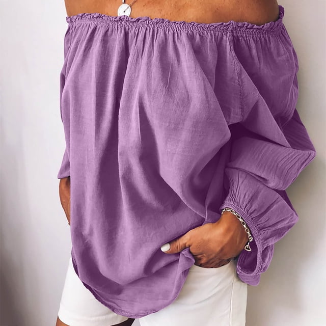 Ichuanyi liquidación mujeres casuales fibrosas fibrosas mangas largas en la cima del hombro ICHUANYI WER2023081604929