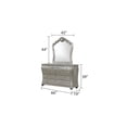 thumbnail image 4 of 4 Piece Bedroom Set, Queen Size Bed Frame Platform with Crystal Upholstered Headboard & 9 Drawers Dresser Cabinet & 1 Nightstand, Wood Bedroom Furniture Set, Sliver, 4 of 9