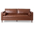 thumbnail image 3 of Miekor Furniture Mirod Comfy 3-seat Sofa with Wooden Legs, PU, for Living Room and Study BS0071, 3 of 6