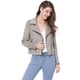 thumbnail image 3 of Chaquecorde mujer Soft Moto Zip Up Pockets Chaquetas de motociclisde gamusintétigris XS, 3 of 6