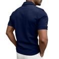 thumbnail image 4 of Yifymode Men's Zipper Collar Short Sleeve Polo Shirt, Classic Fit Soft Fabric for Casual and Sports Wear Navy M, 4 of 5