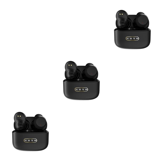 Inteprter Auricular Bluetooth compatible con tapa de silicona Control táctil Auricular Auricular Negro Type1 NO1