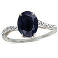 thumbnail image 2 of Star K� Big Stone Oval 10x8 Genuine Black Sapphire Bypass solitaire engagement promise ring, 2 of 9