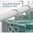 thumbnail image 5 of TABGIME 24pk Mixed Shower Curtain Hooks Rings, Rust-Resistant Metal Balanced Double Glide Shower Hook for Bathroom Shower Rod Curtain, Polished Nickel Finish, 5 of 8