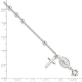 thumbnail image 3 of Auriga Fine Jewelry 925 Sterling Silver Beaded Rosary Bracelet 7.5 inch for Women, 3 of 5