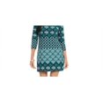 thumbnail image 5 of Vince Camuto Women's Printed Shift Dress (12, Green Multi), 5 of 6