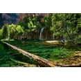 thumbnail image 2 of SMO 32x23 Black Ornate Wood Framed with Double Matting Museum Art Print Titled - Lush and beautiful hanging lake near Glenwood springs in the Colorado Rocky Mountains, 2 of 4
