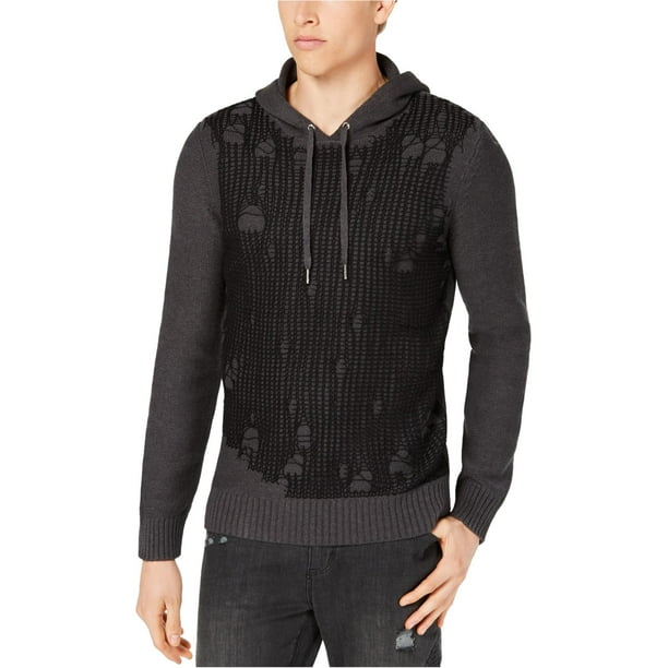 INC Flatline - Suéter con capucha para hombre, gris, XX-Large