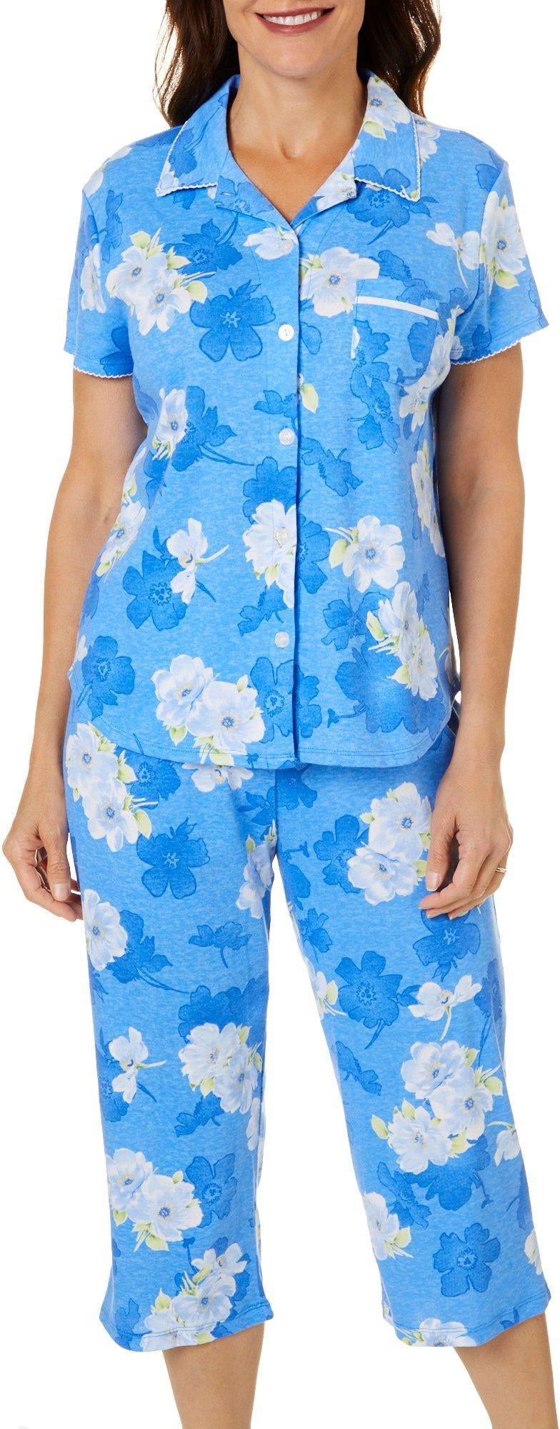 Karen Neuburger - Karen Neuburger Womens Floral Capri Pajama Set - Walmart.com - Walmart.com