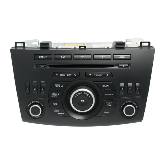 Restored 2012-13 Mazda 3 AMFM Satellite Radio Single-Disc CD MP3 Player Part ID BGV466AH0 (Refurbished)