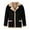 Black, variant on IROINNID Men's Faux-fur Notch Lapel Long Sleeve Solid Color Leisure Jacket Stand Collar Motorcycle Fur Jacket Outwear & Jackets