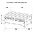 thumbnail image 3 of Sutter Distressed Java 2-drawer Rectangular Coffee Table, 3 of 9