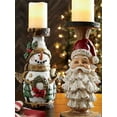 thumbnail image 5 of Carved Candleholder Santa Candlestick Resin Decorations for Home Living Room Desktop Christmas Decoration, 5 of 7