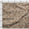 thumbnail image 2 of Soimoi Floral Print, Silk Fabric, Decor Sewing Fabric by The Yard 42 Inch Wide,Decorative Fabric for Shirts Suits Ties, Tawny Brown, 2 of 5
