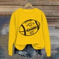 thumbnail image 2 of Long Sleeve Shirts For Women American Football Print Solid Color Round Neck Sweatshirt Womens Long Sleeve Tops, 2 of 5
