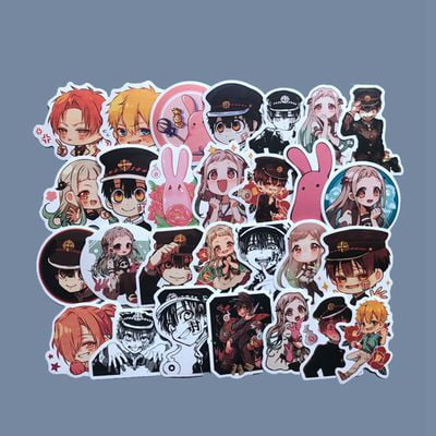 Skateboard Gift Fuguan Toilet-Bound Hanako-kun Sticker Pack Luggage Cute Car Sticker Desktop Decoration PVC Sticker for Laptop Car