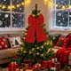 thumbnail image 4 of Christmas Double-Layer Oversized Bow With Flowing Tails Statement Hanging Decoration For Trees Banisters And Mantels, 4 of 6