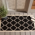 thumbnail image 3 of Safavieh Courtyard Alyssa Geometric Indoor/Outdoor Area Rug, Black/Beige, 2' x 3'7", 3 of 15