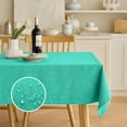 thumbnail image 1 of Decorelia Linen Rectangle Tablecloth for Dining Table, Coffee Table, Soft Wrinkle-Free Wipe Clean Table Cloth for Party, Wedding, Outdoor, Easy to Clean(Oblong, 52 x 70 inch (Rectangular), Turquoise), 1 of 15