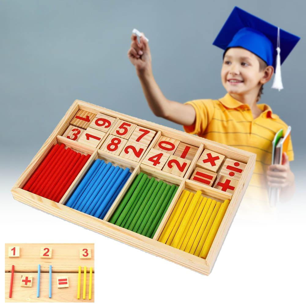 Colorful Bamboo Counting Sticks Kids Mathematics Montessori Preschool Math Learning Toys For