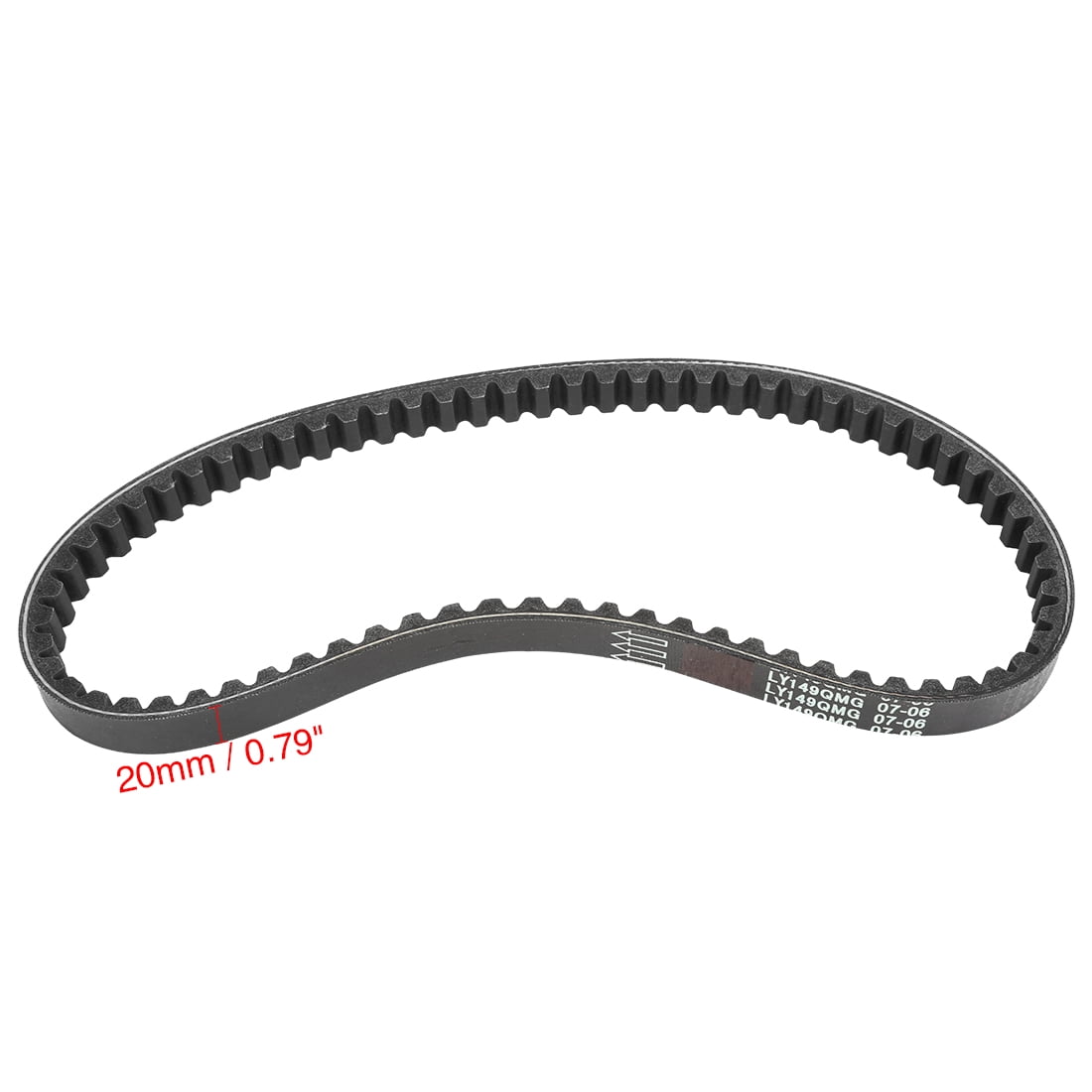 LY149QMG-07-06 Black Rubber Motorcycle Transmission Driving Belt for Yamaha100