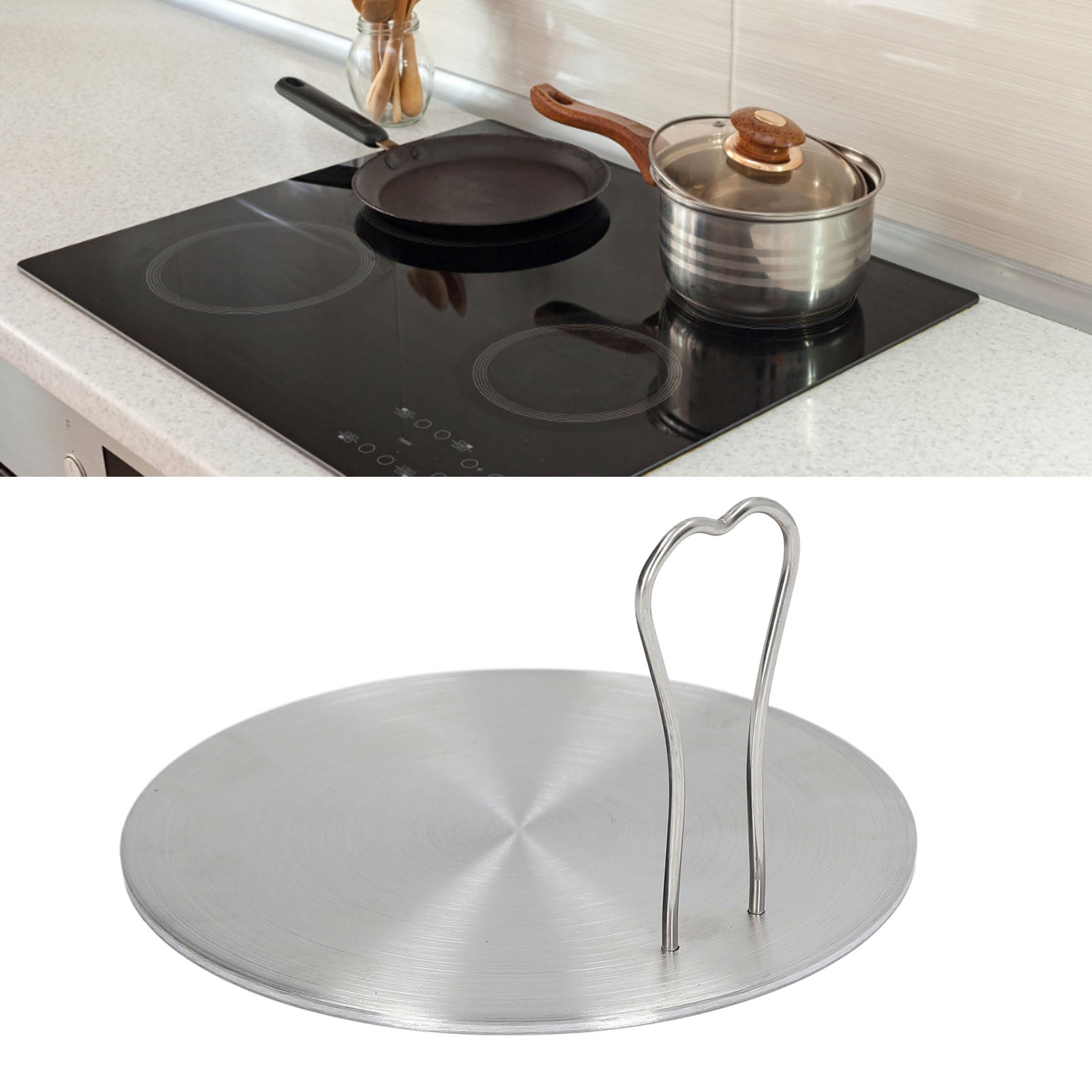 Stainless Steel Heat Diffuser Plate for Even Cooking, Works on Gas, Electric  Induction