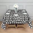 thumbnail image 3 of Black Daisy Flower Pattern Square Tablecloth,Waterproof Square Table Cover,Wipeable Spillproof Washable Table Cover for Home Kitchen Party Decor 42"X42"(107x107cm), 3 of 6