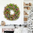 thumbnail image 6 of Farmhouse Colorful Cottage Wreath, Colorful Spring Summer Wreath, Artificial Flowers Door Wreath, Home Porch Farmhouse Door Wall Window Party Decoration, 6 of 7