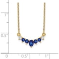 thumbnail image 3 of 14K Yellow Gold Sapphire And Diamond 18 Inch Necklace (Width 4.5) (Length 18) - Jbsp, 3 of 5