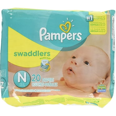 Pampers Swaddlers Diapers, Newborn (Up to 10 lbs.), 20 Count