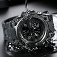 thumbnail image 4 of Reloj deportivo electrónico LED, resistente al agua, ligero, con doble pantalla, luminoso, para niños, color negro, 4 of 5