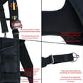 thumbnail image 4 of Cinturón de herramientas y tirantes MELOTOUGH, bolsa de construcción acolchada, 4 of 9