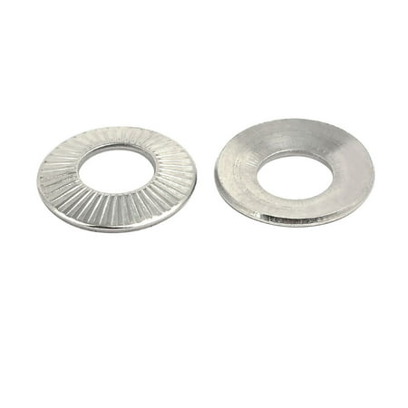 

M10 304 Stainless Steel Wedge Locking Washer Silver Tone 10pcs
