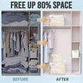 thumbnail image 5 of Rectangular Cube Vacuum Storage Bags 3 Pack, Large Compression Bags for Clothes, Dorm Room and Home Closet Storage, 5 of 6