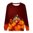 thumbnail image 5 of Frostluinai Gobble Til You Wobble T-Shirt Womens Crew Neck Turkey Print Sweatshirts Long Sleeve Thanksgiving Pullover It's Fall Y'all, 5 of 5