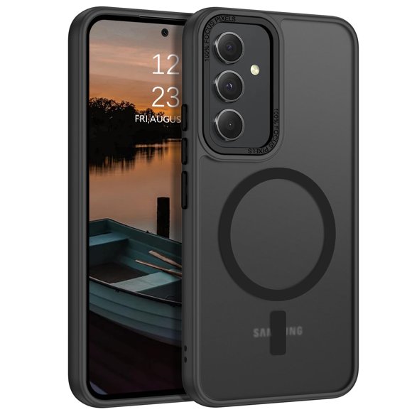 Funda para teléfono móvil GUAGUA A54, magnética, delgada, negra mate