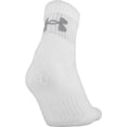 thumbnail image 4 of Under Armour WHITE Training Cotton Quarter Socks 6Pairs, US Men 8-12 /Women 9-12, 4 of 4
