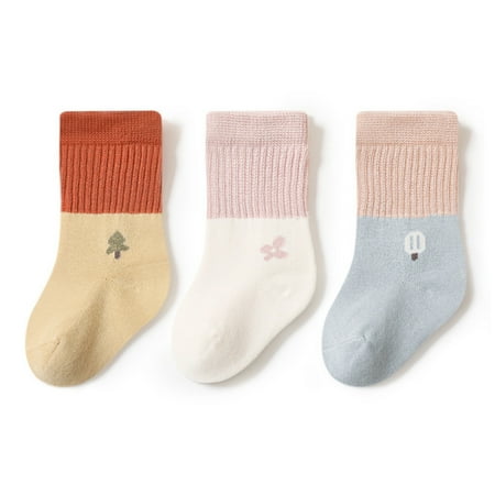 

B91xZ Girls Socks Toddler Boys Girls Socks Breathable Patchwork Color Mesh Socks High Ankle Socks Red 6-12 Months