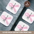 thumbnail image 6 of 3dRose, Pink Ribbon With The Word Believe On It, set of 4 Coasters - Soft, 6 of 7