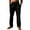 Black, variant on Mlzmgr Pants for Men Loose Fitted Elastic Waisted Straight Leg Ribbed Knit Trousers with Pockets Athletic Casual Pants
