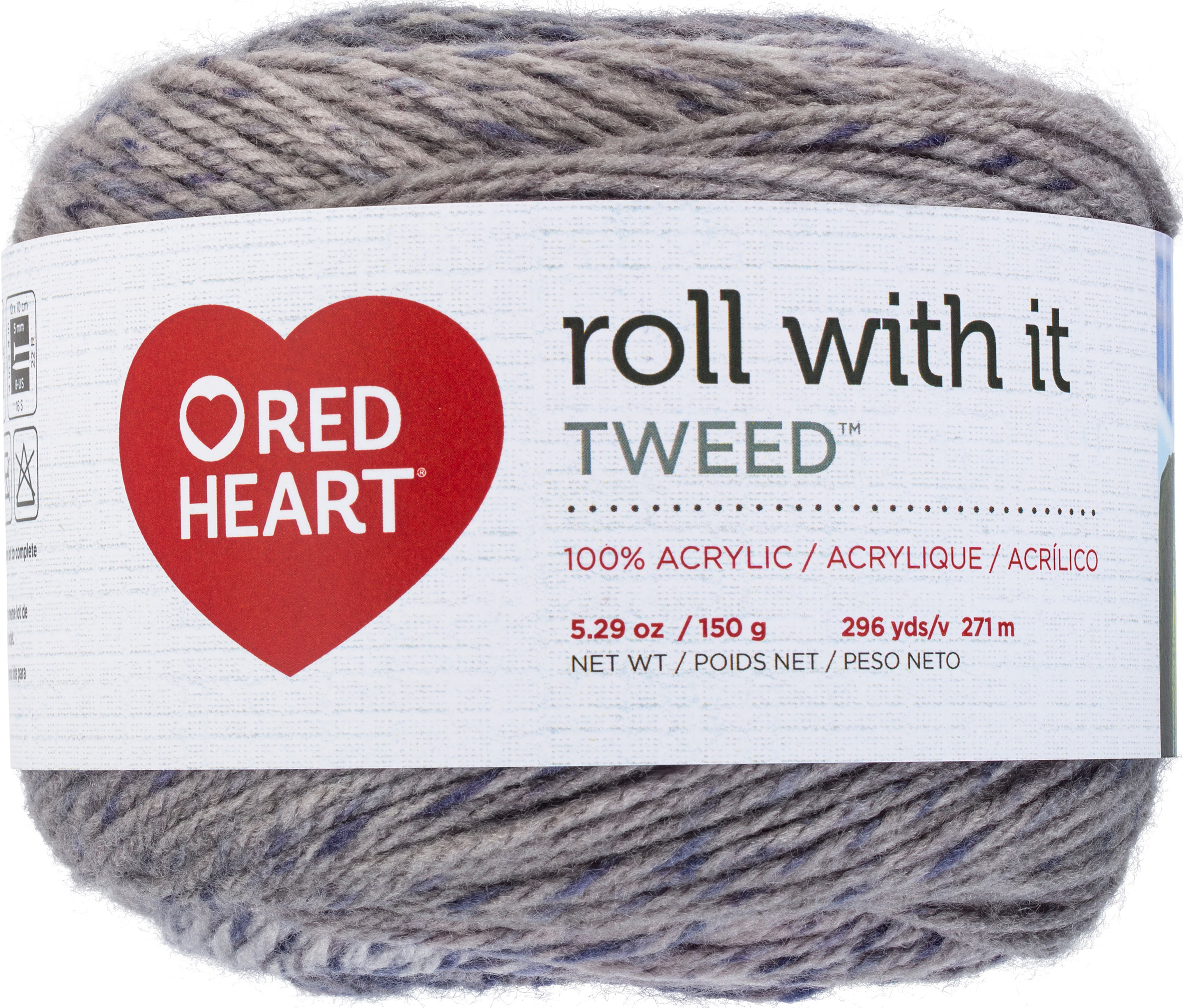 red heart roll with it tweed