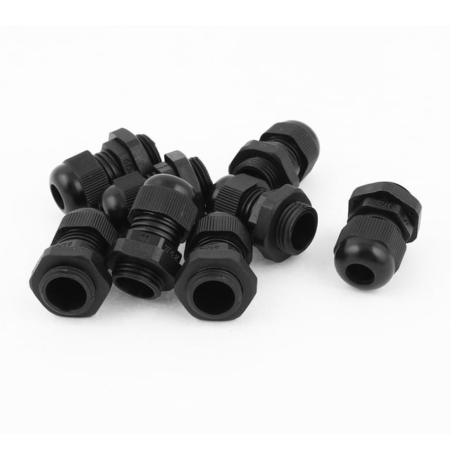 10 piezas PG9 de plástico 4-8mm glándulas conectores diámetro carcasa para cables impermeable