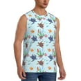 thumbnail image 2 of Uemuo Turtle Pattern Men's Sleeveless T-Shirt,Muscle Athletic Tank Top, Moisture-wicking Quick-dry Breathable Classic Tee Top for Gym Run Outdoor Sports-X-Large, 2 of 8