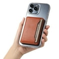 thumbnail image 3 of Allytechgroup Magsafe Compatible Phone Case for Apple iPhone 13 Pro with Detachable Magnetic Cards Holder, Retro PU Leather TPU Soft Back Shell Slim Fit Case for Women Men, Brown, 3 of 12